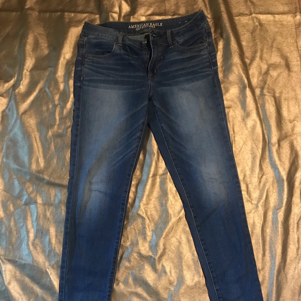 American Eagle Medium Wash Jegging X-Long